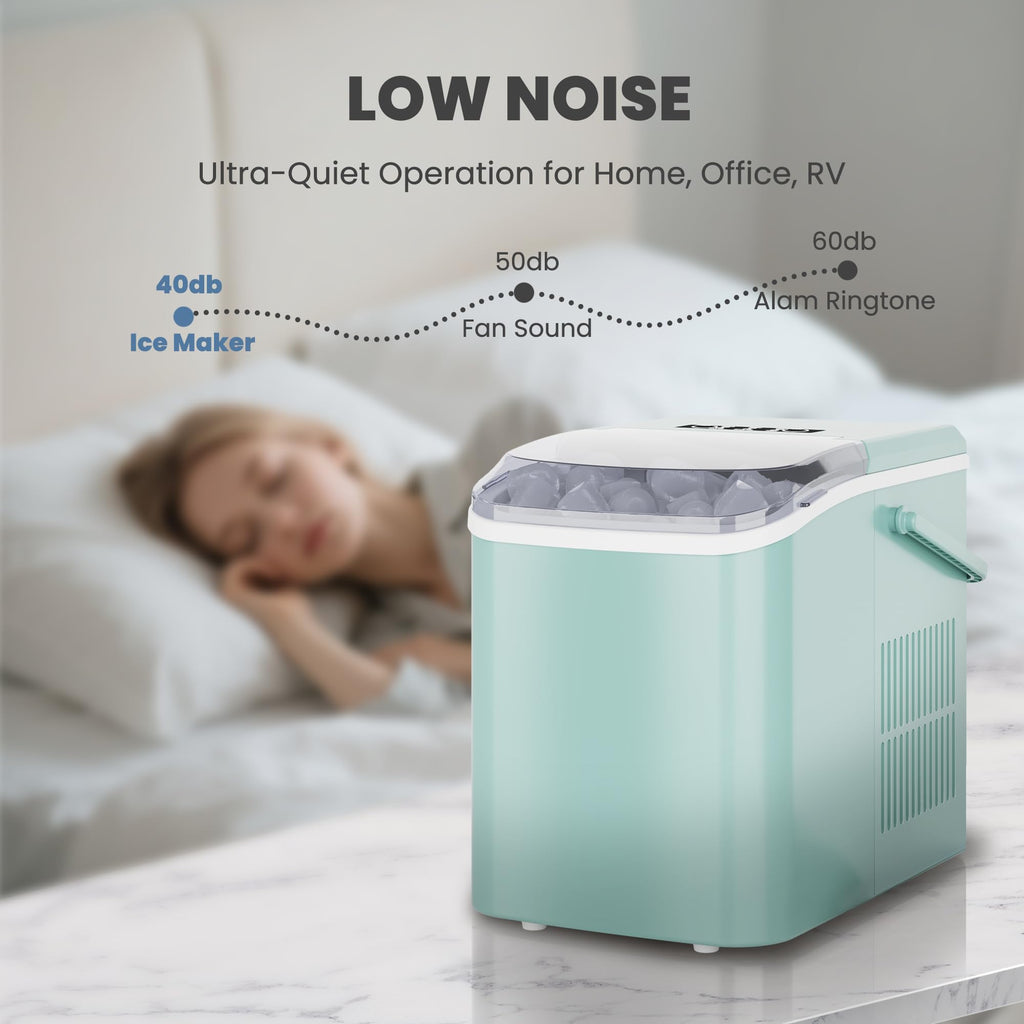 Green Portable Countertop Ice Maker B962