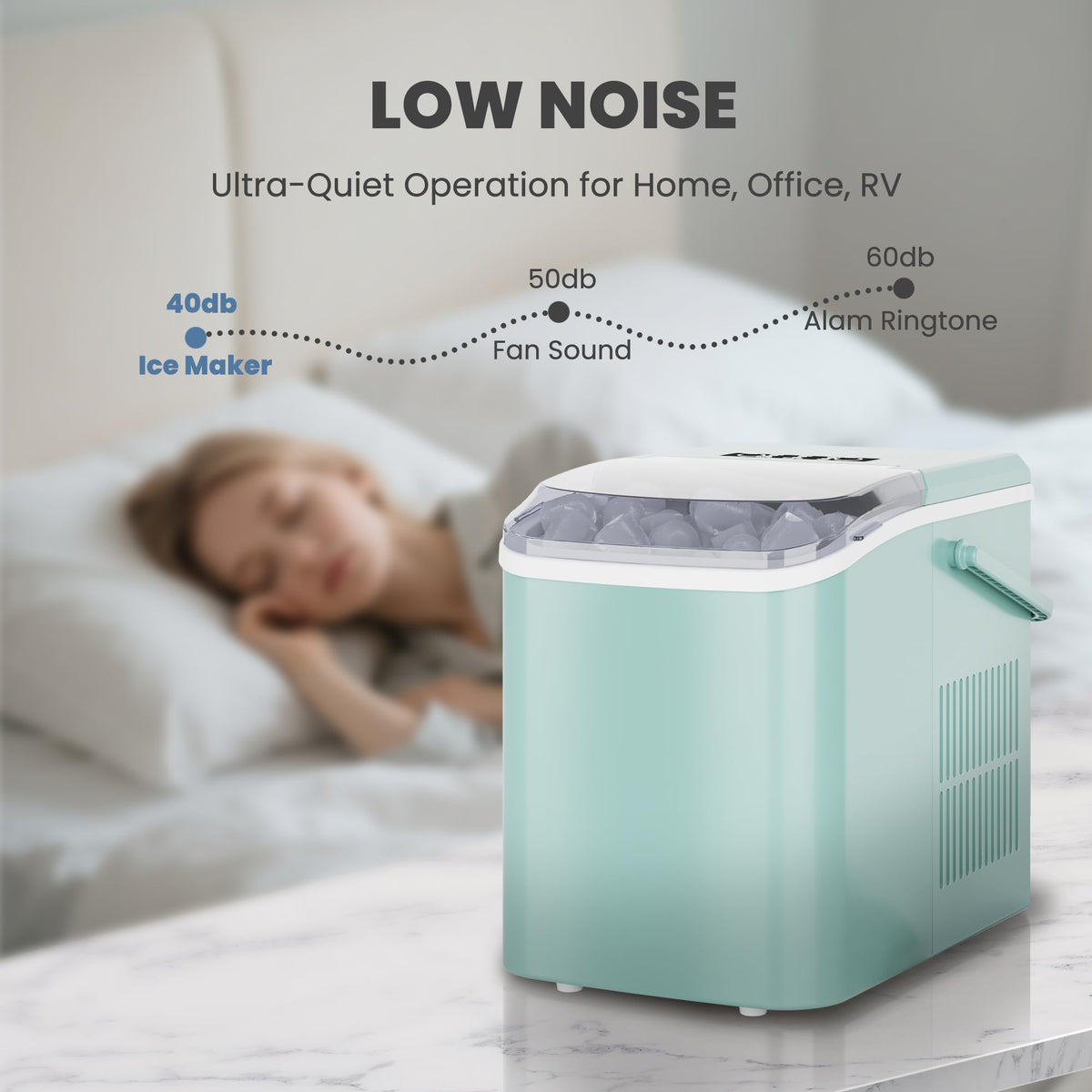 Green Portable Countertop Ice Maker B962