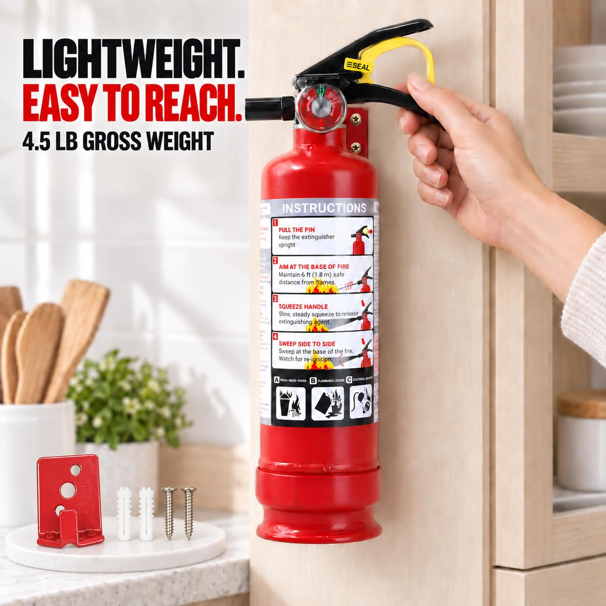 2.5 lb ABC Dry Chemical Fire Extinguishers 4-Pack H257605