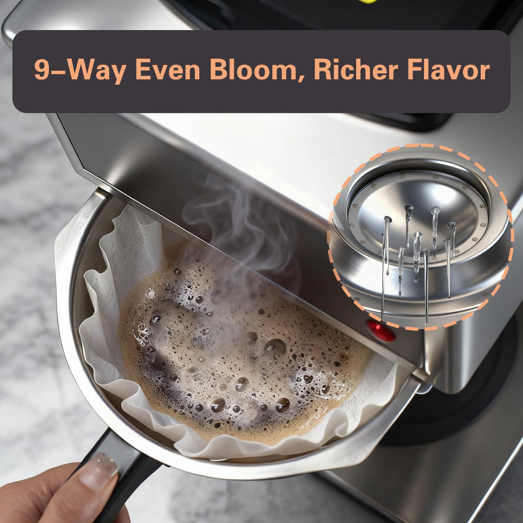 12-Cup Commercial Drip Coffee Maker with 2 Carafes T765