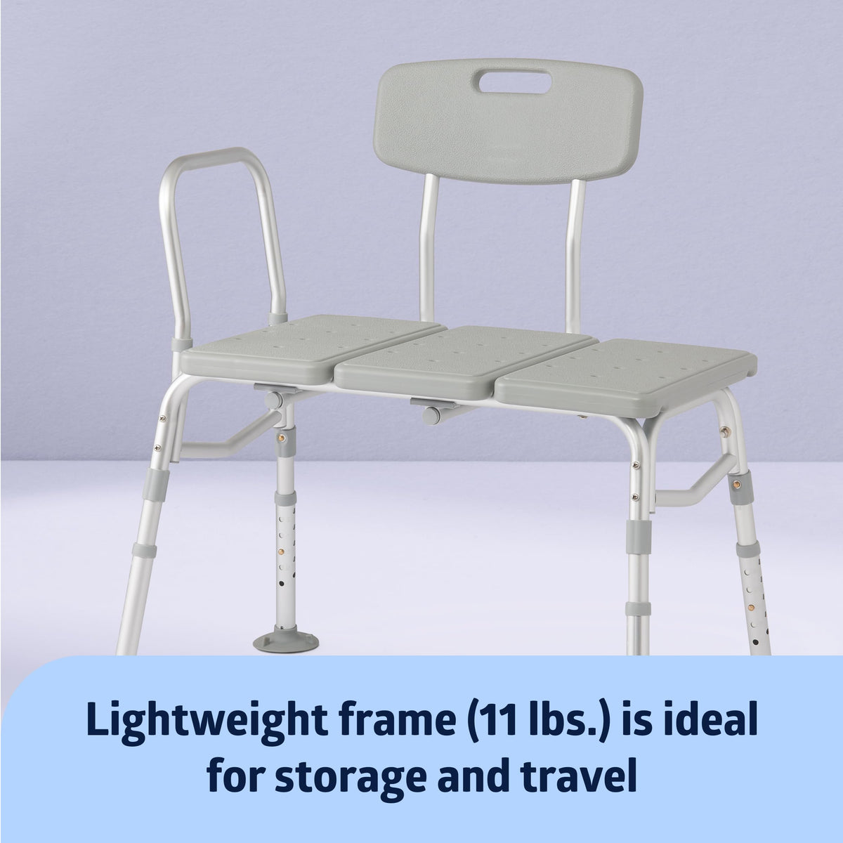 Adjustable Transfer Bench with Slip-resistant Feet D904