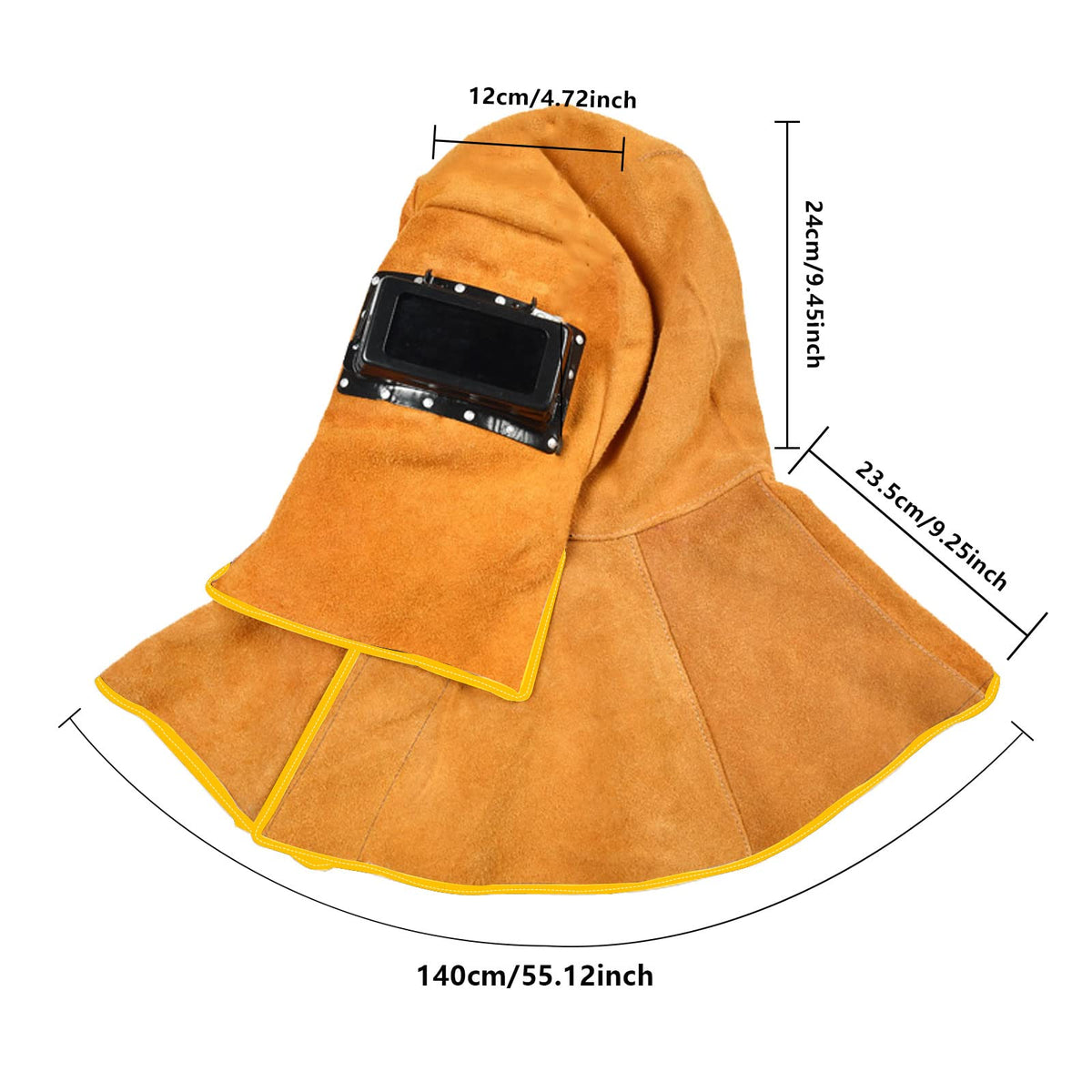 Cowhide Leather Welding Hood with Auto Darkening Filter X2234