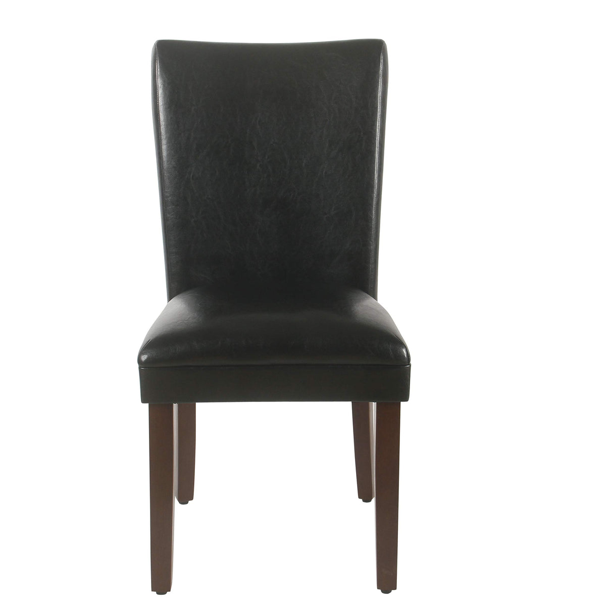 Black Faux Leather Upholstered Dining Chair Set of 2 J1749