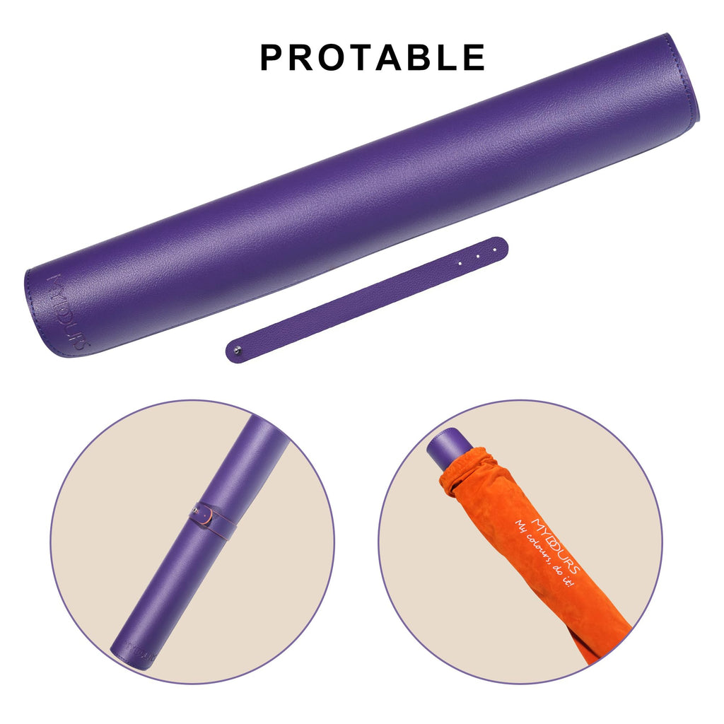 38"x16" Purple PU Leather Desk Pad D4342