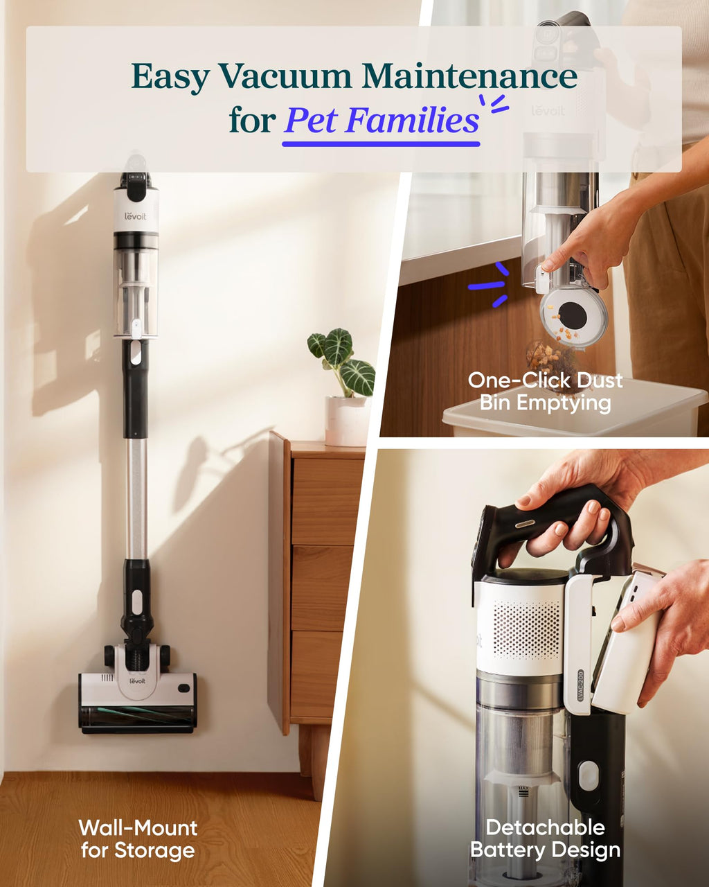 Cordless Vacuum Cleaner for Pet Hair U658