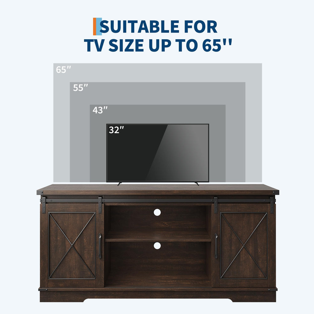 59" Brown Farmhouse TV Stand K53293