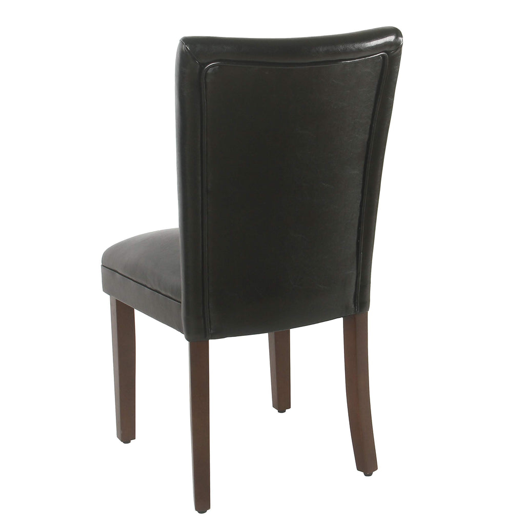 Black Faux Leather Upholstered Dining Chair Set of 2 J1749