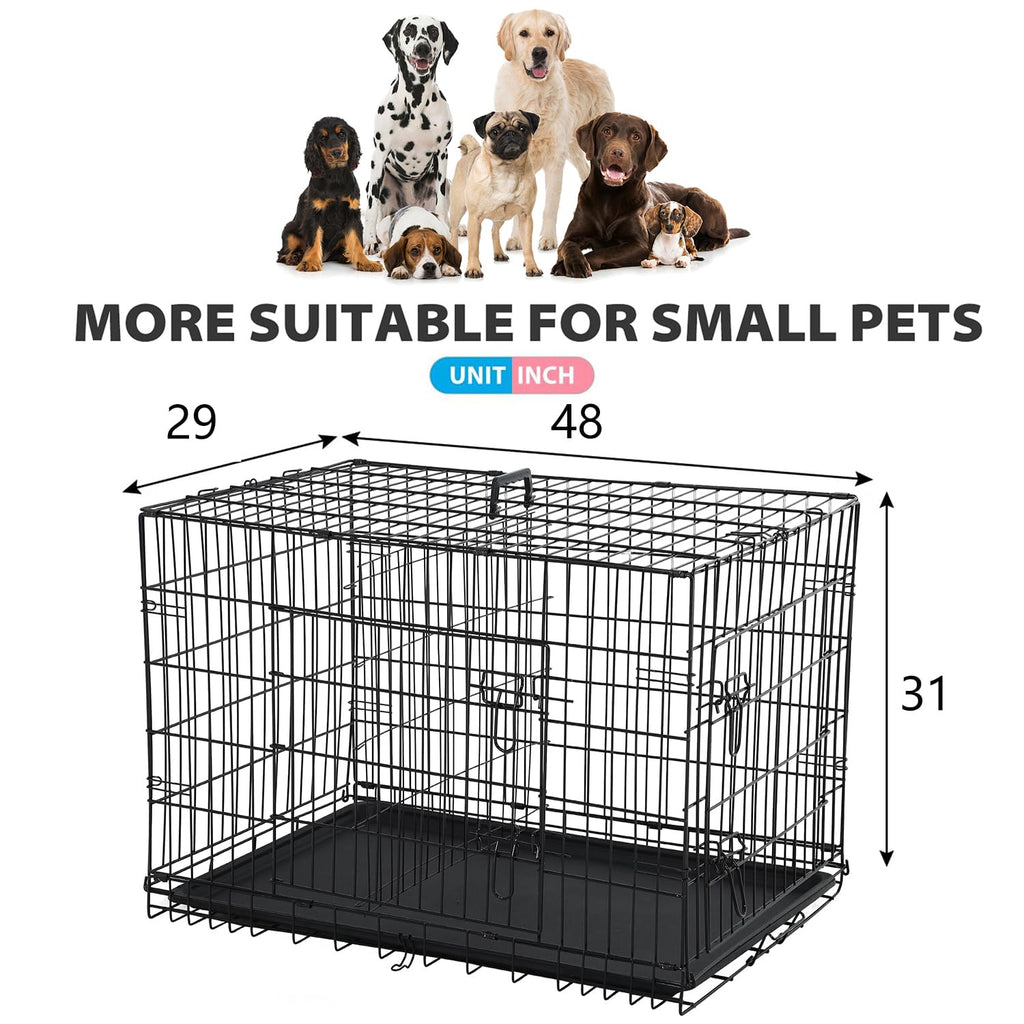 Black Foldable Metal Dog Crate T407