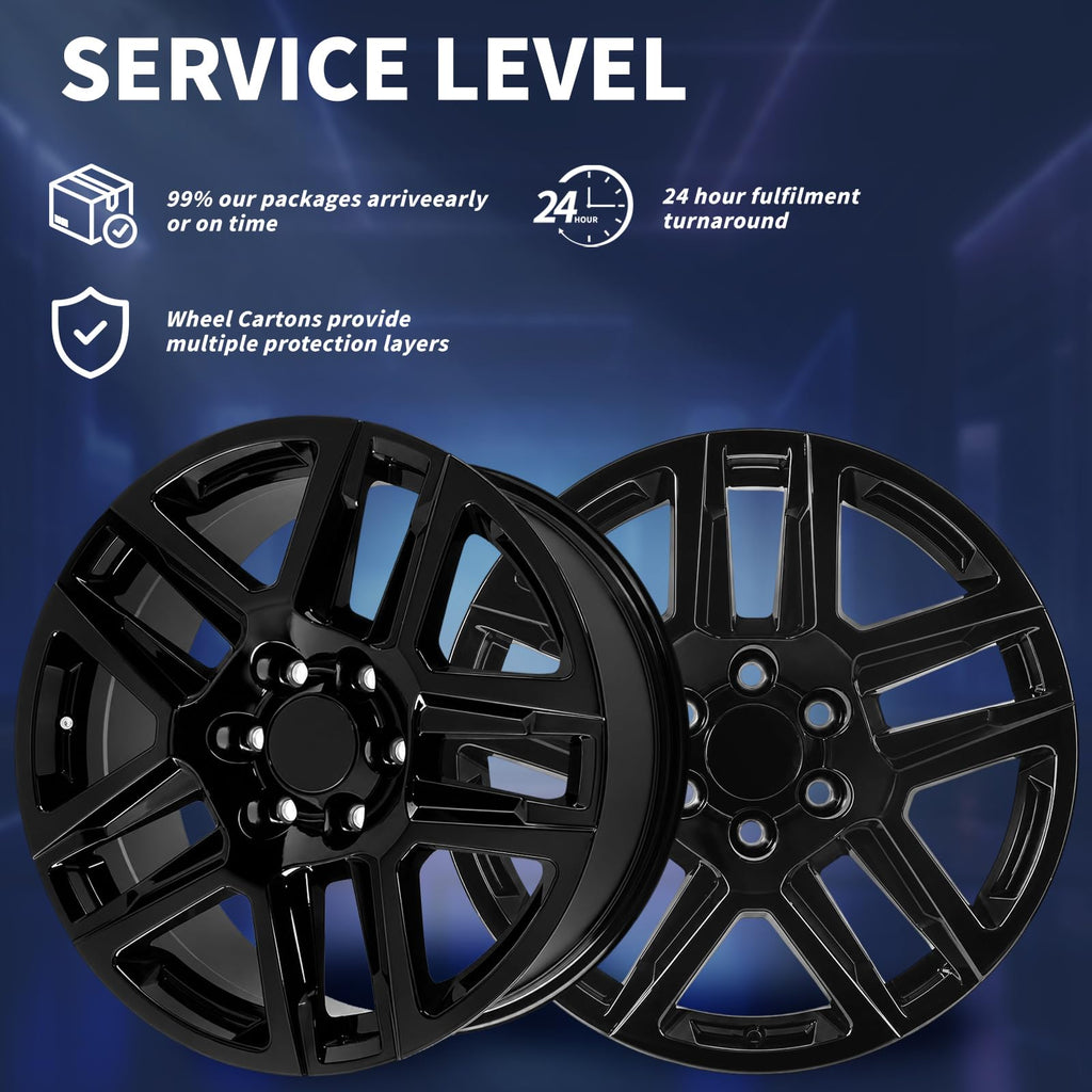 20" 20x9 Inch Gloss Black Aluminum Alloy Wheel Rim M878