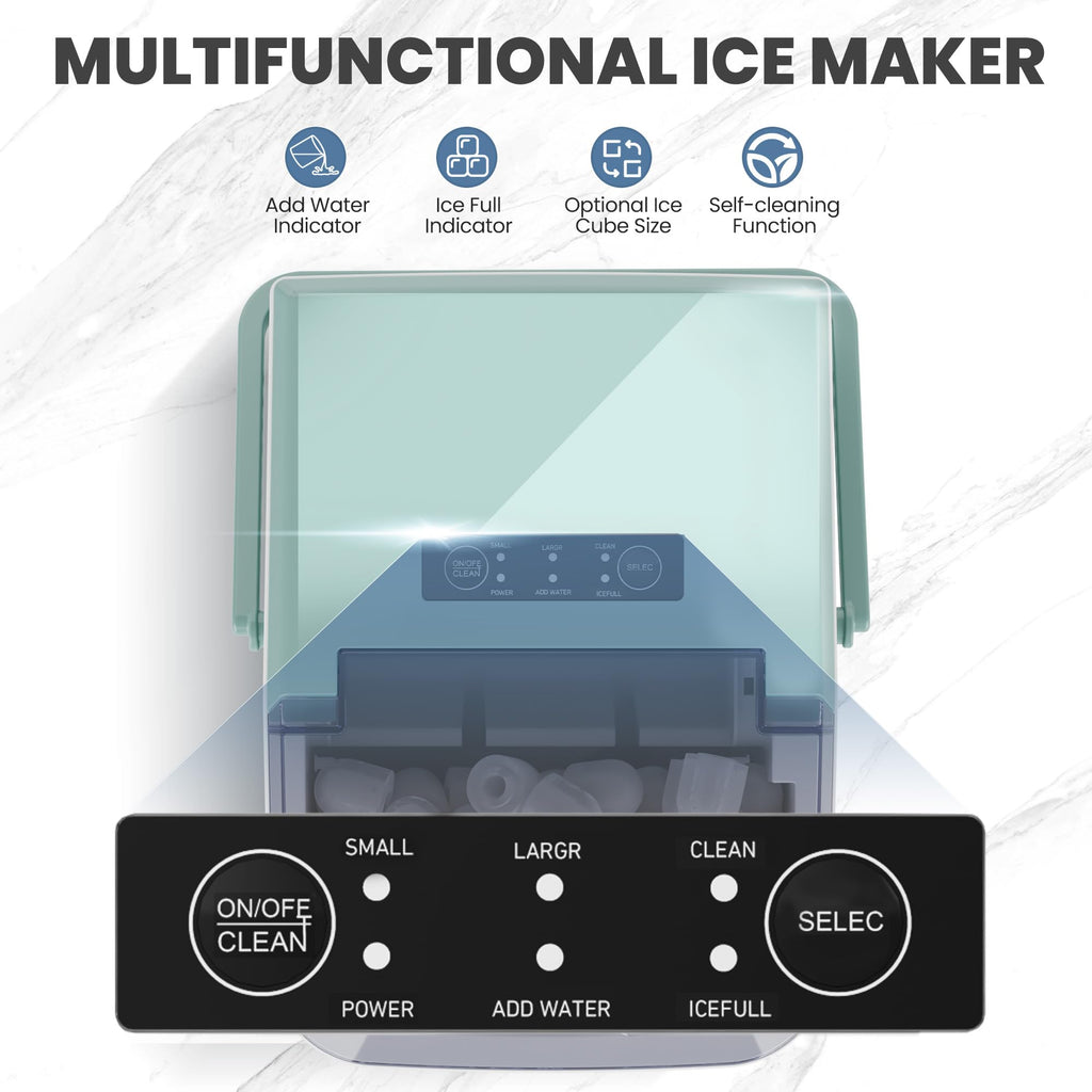 Green Portable Countertop Ice Maker B962