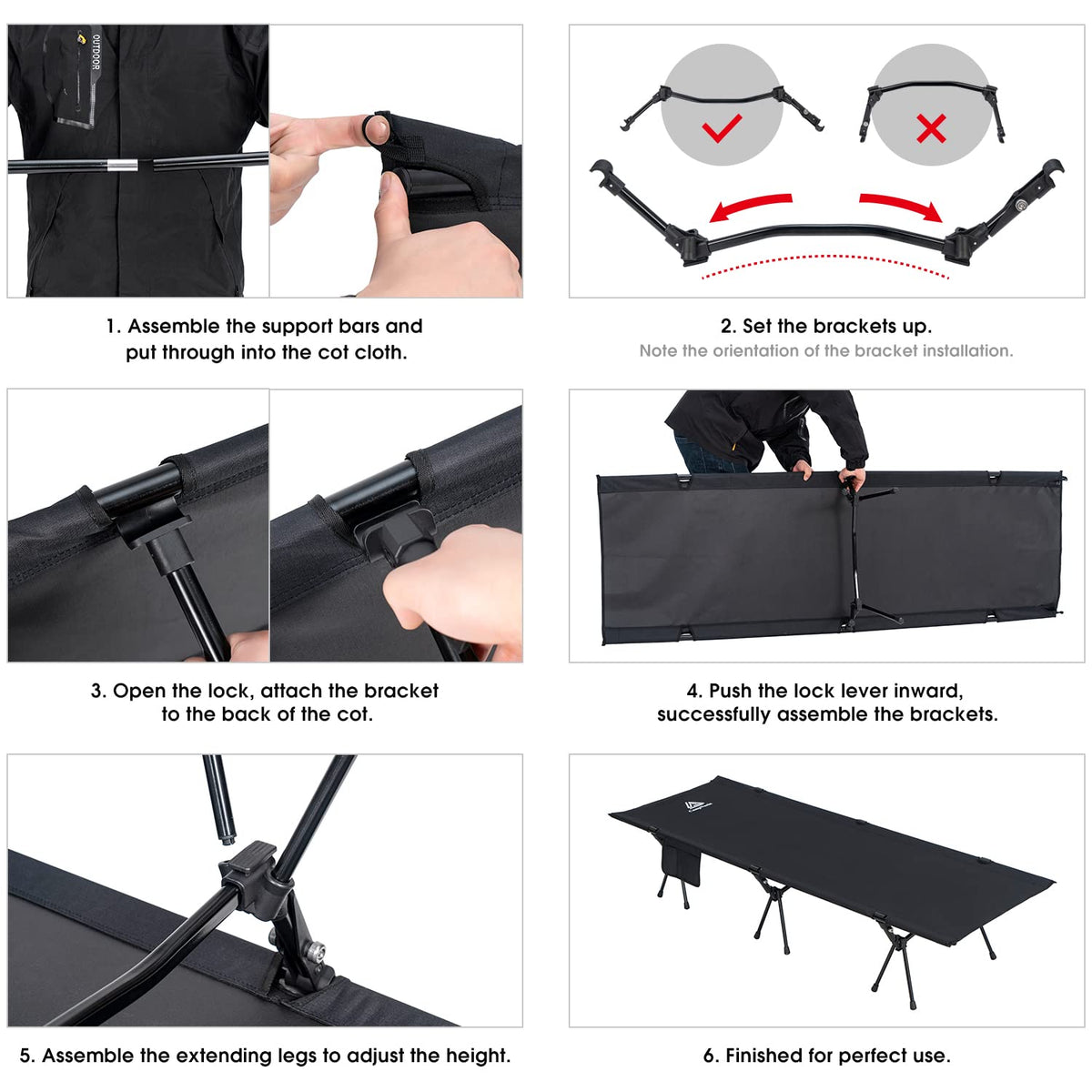 Ultralight Aluminium Camping Cot V475071