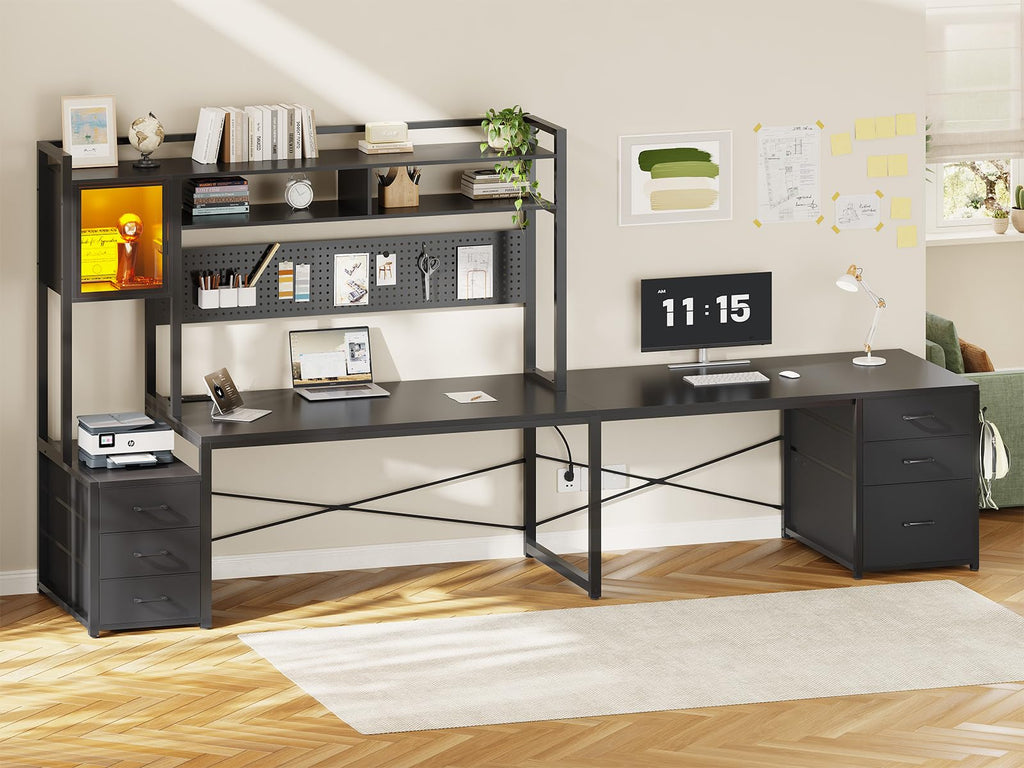 L Shaped Gaming Desk with 6 Drawers X789742