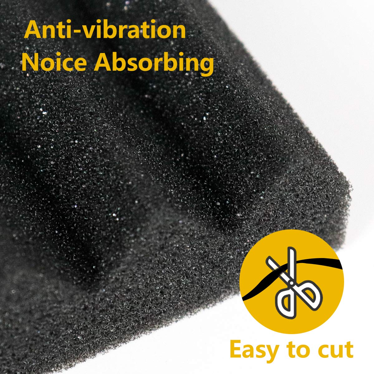 Window Air Conditioner Foam Insulation Panels, 2 Pack, Black, 17in High x 9in Wide W397