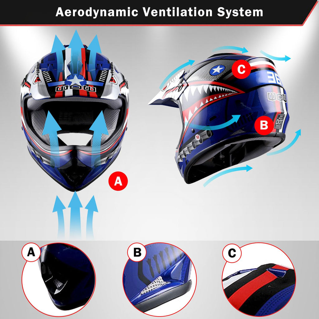 Kids Motocross Helmet V3626