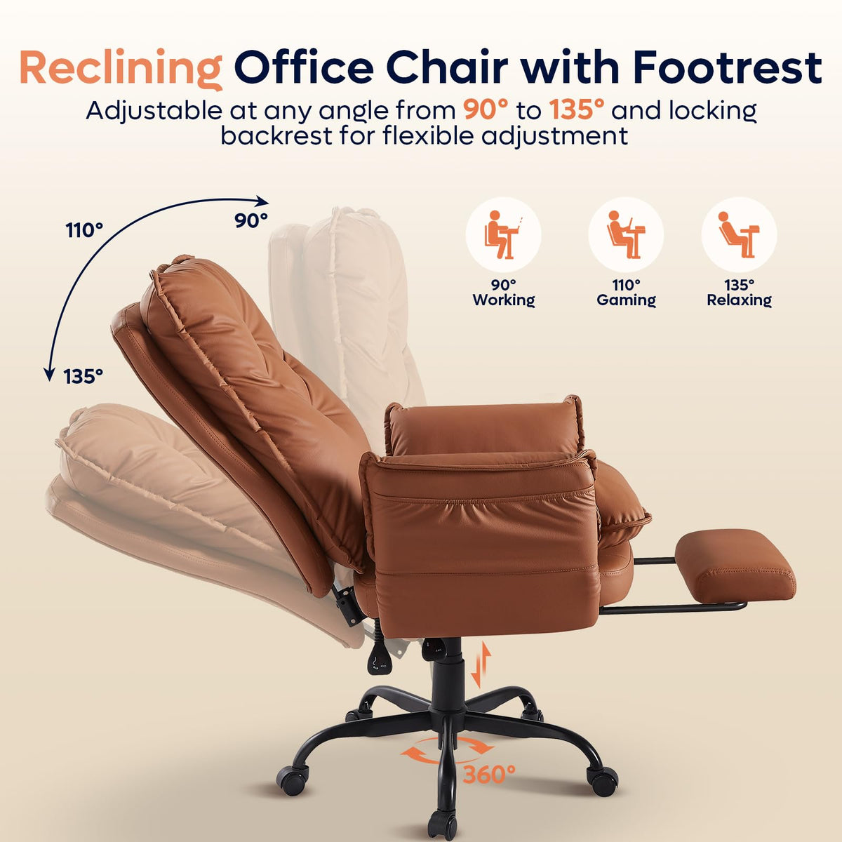 High Back Executive Chair with Footrest M65665
