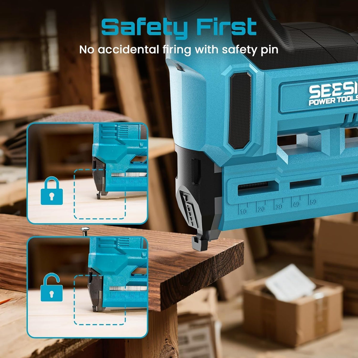 Cordless 18GA Nail Gun with Battery L138736
