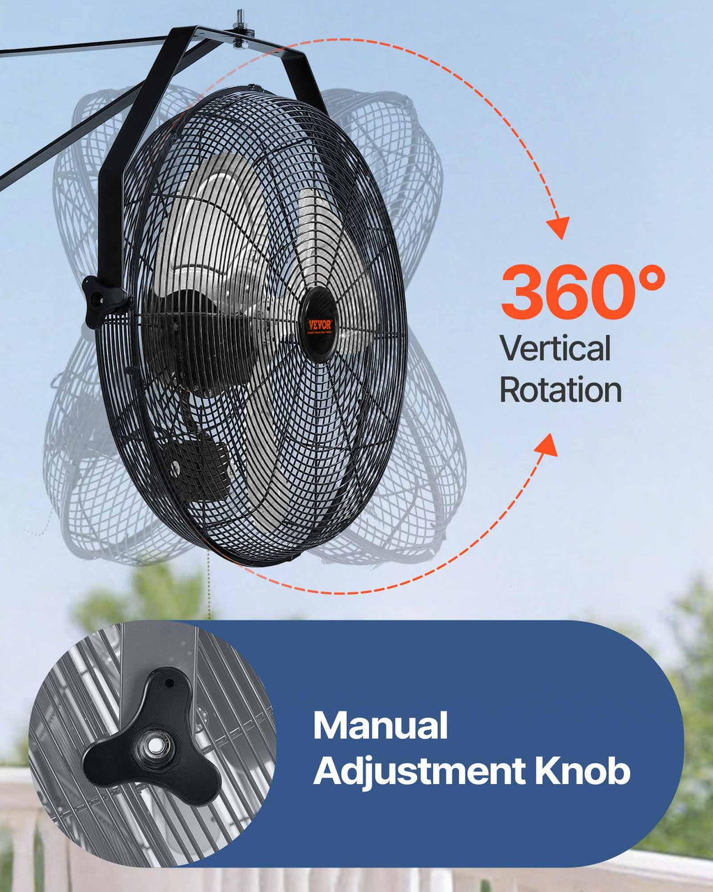 18 Inch 3-speed Wall Mounted Metal Fan U6054