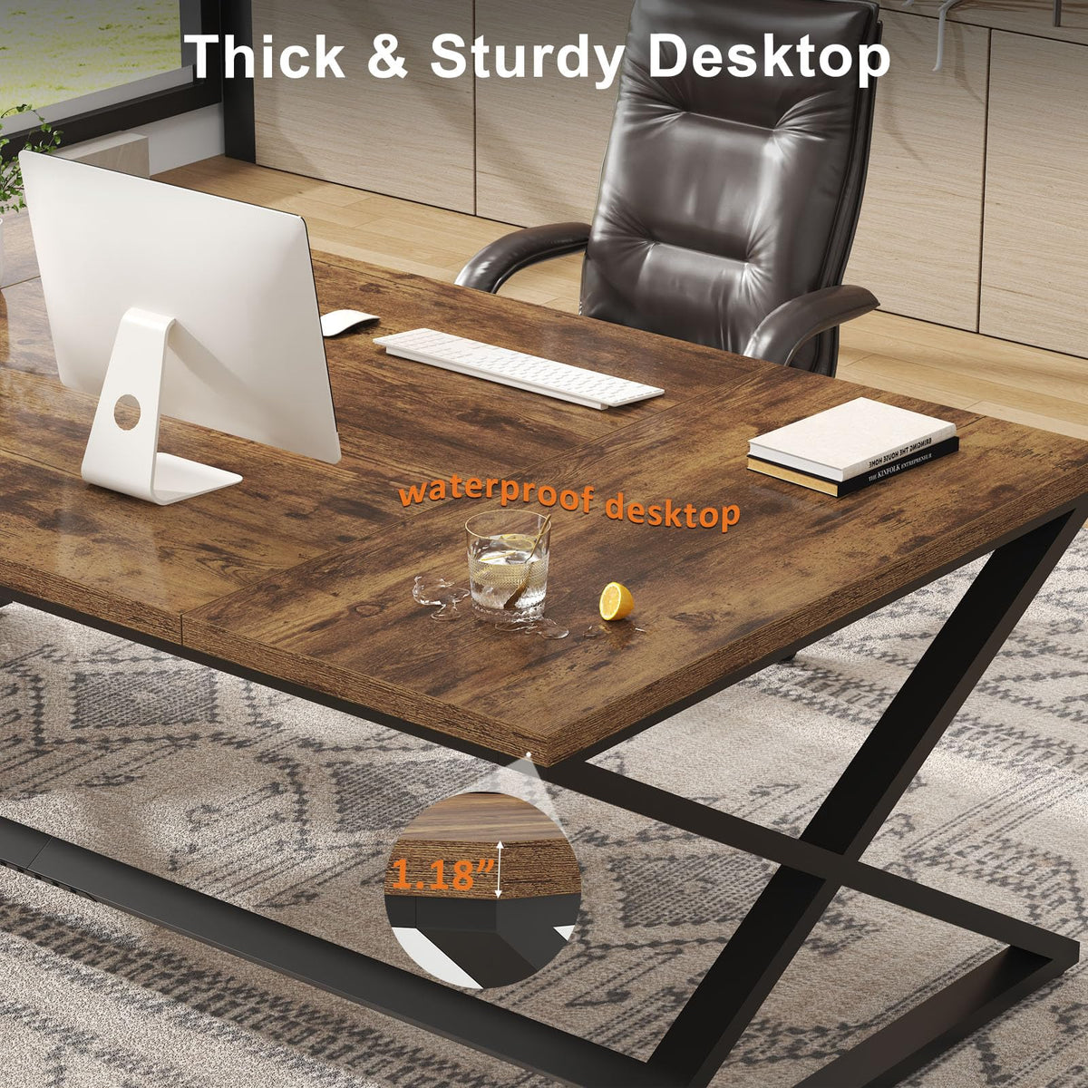 78.7" Extra Long Computer Desk H511963