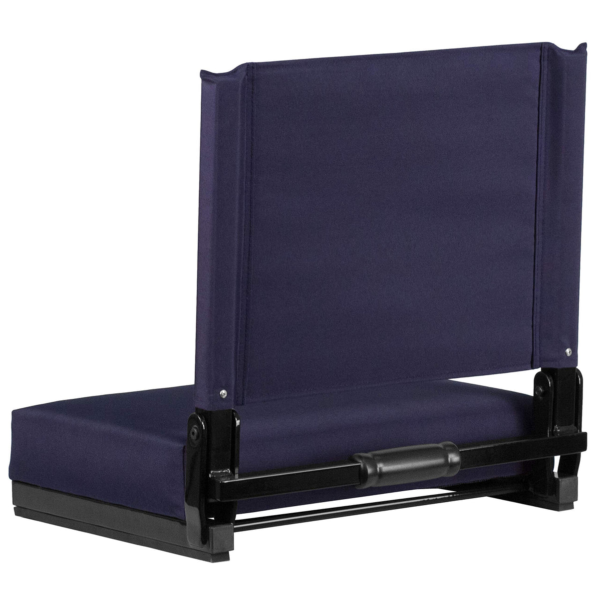 Portable Folding Padded Stadium Chair with Carrying Handle, Navy L8202