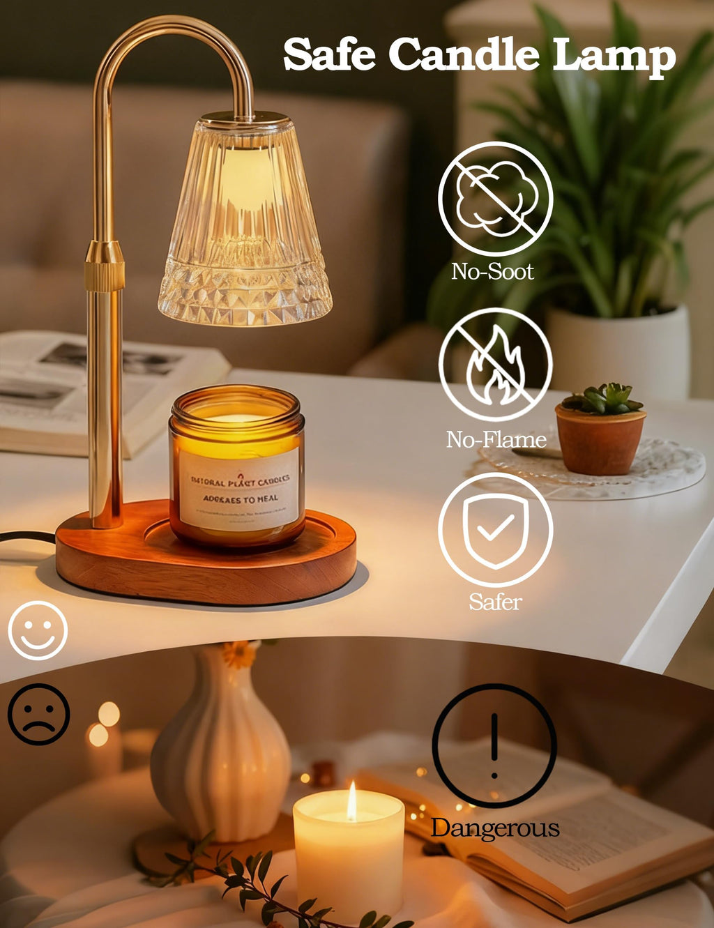 Dimmable Height Adjustable Candle Warmer Lamp with Timer X228