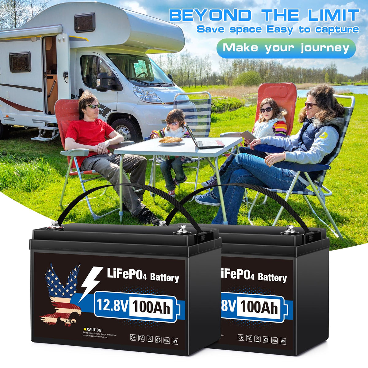 12V 100Ah LiFePO4 Lithium Battery Group 31 O487328