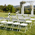 10 Pack White Plastic Folding Chair N628803