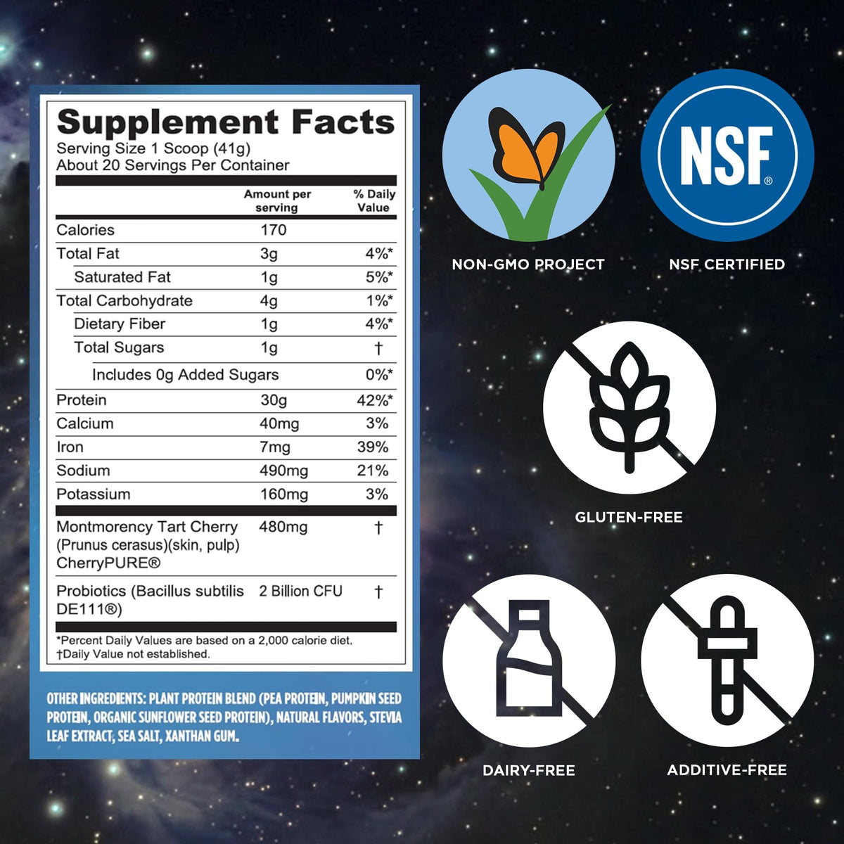 Vanilla Vegan Protein Powder 28.8 oz A533197