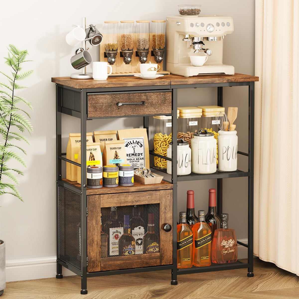 Coffee Bar Cabinet with Drawers B651635