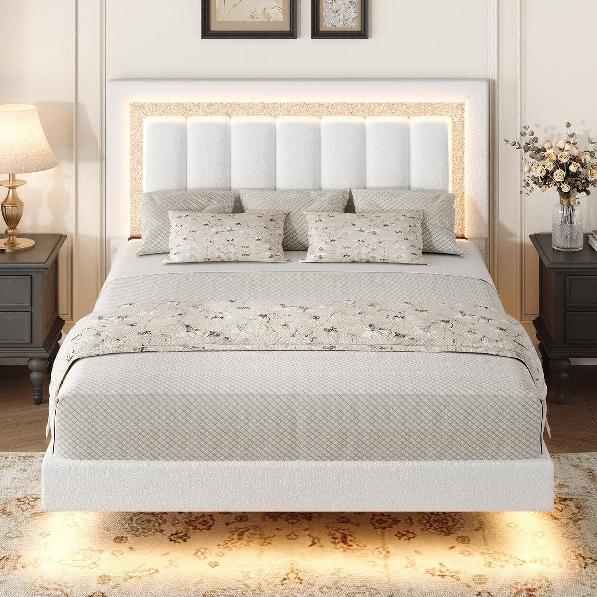 Full Floating Bed Frame with LED Lights D922