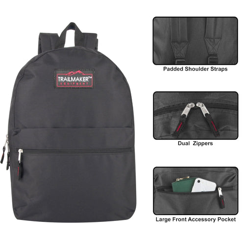 17 inch Backpacks with Adjustable Padded Straps S258