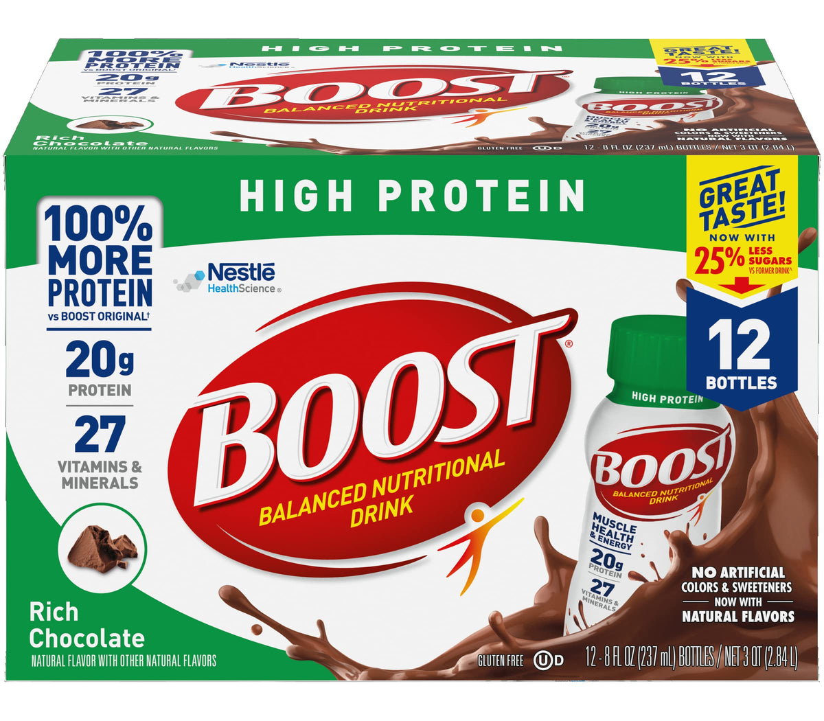 High Protein Nutritional Drink Rich Chocolate 8 FL OZ 12 CT A207
