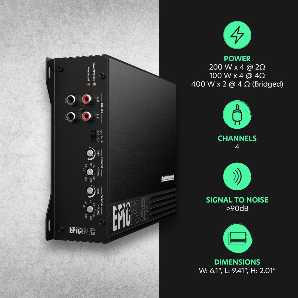 4-Channel Car Audio Amplifier 800W Class D Z1906