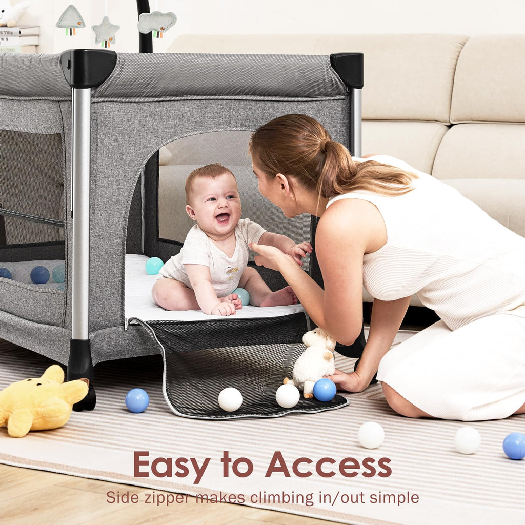 4-in-1 Baby Bassinet with Mattress and Storage Organizer Z61002