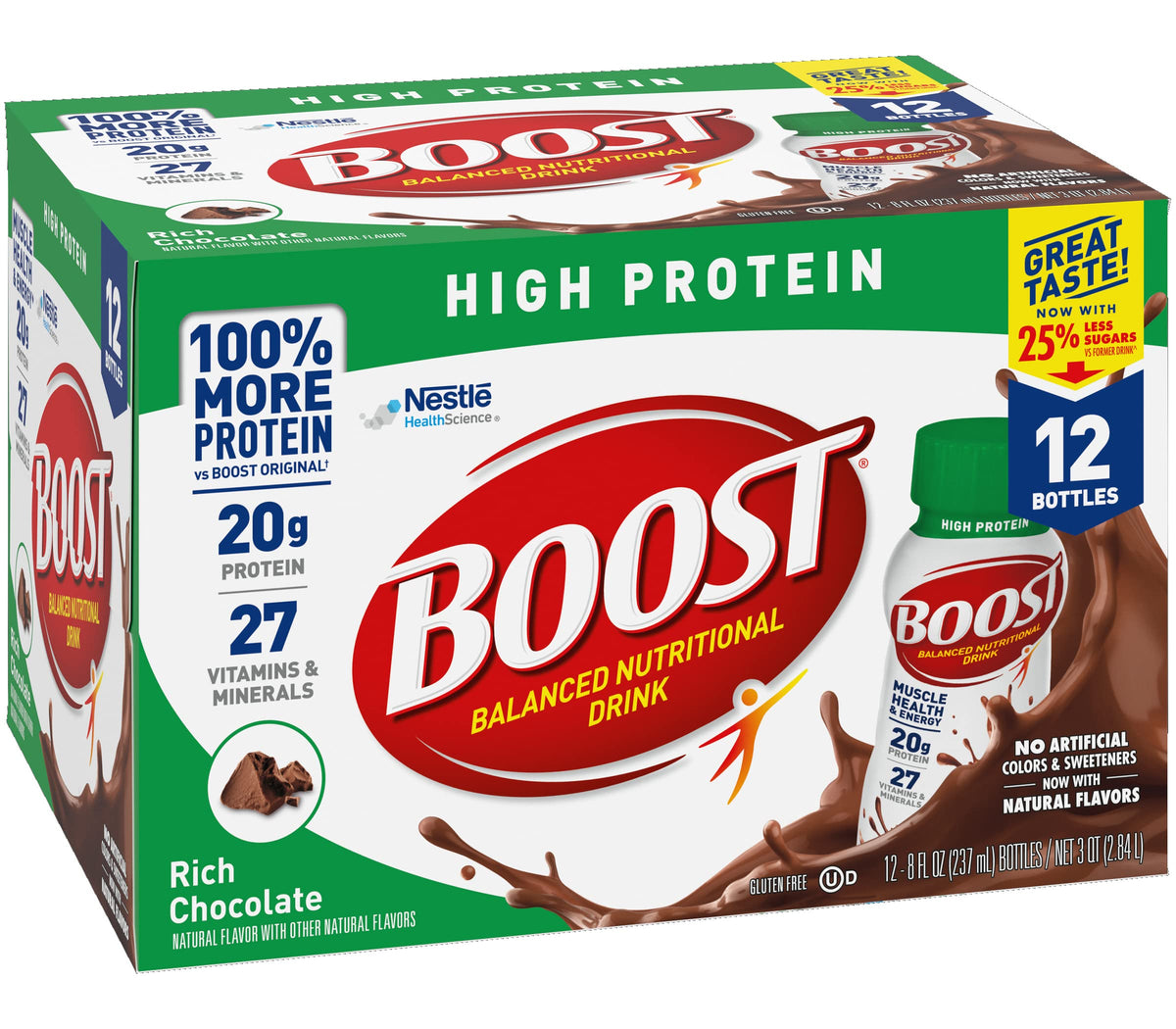High Protein Nutritional Drink Rich Chocolate 8 FL OZ 12 CT A207