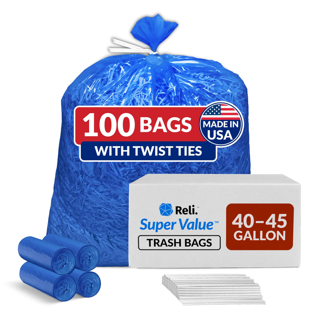 40-45 Gallon Heavy Duty Trash Bags T340
