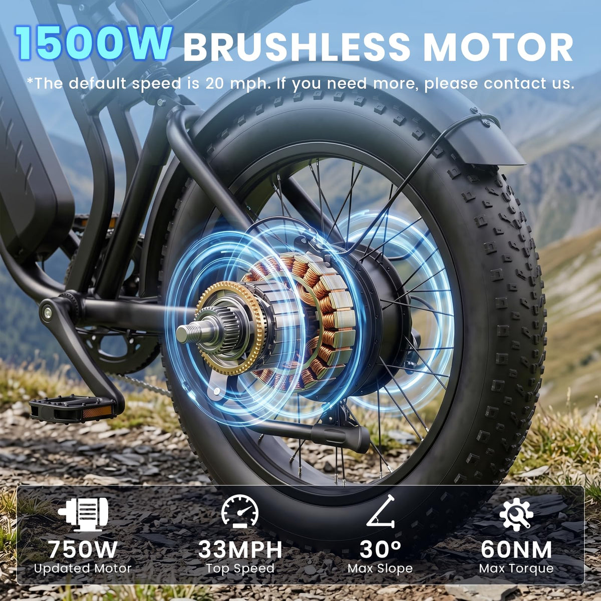 1500W Electric Bike with 48V 15Ah Removable Battery G4333