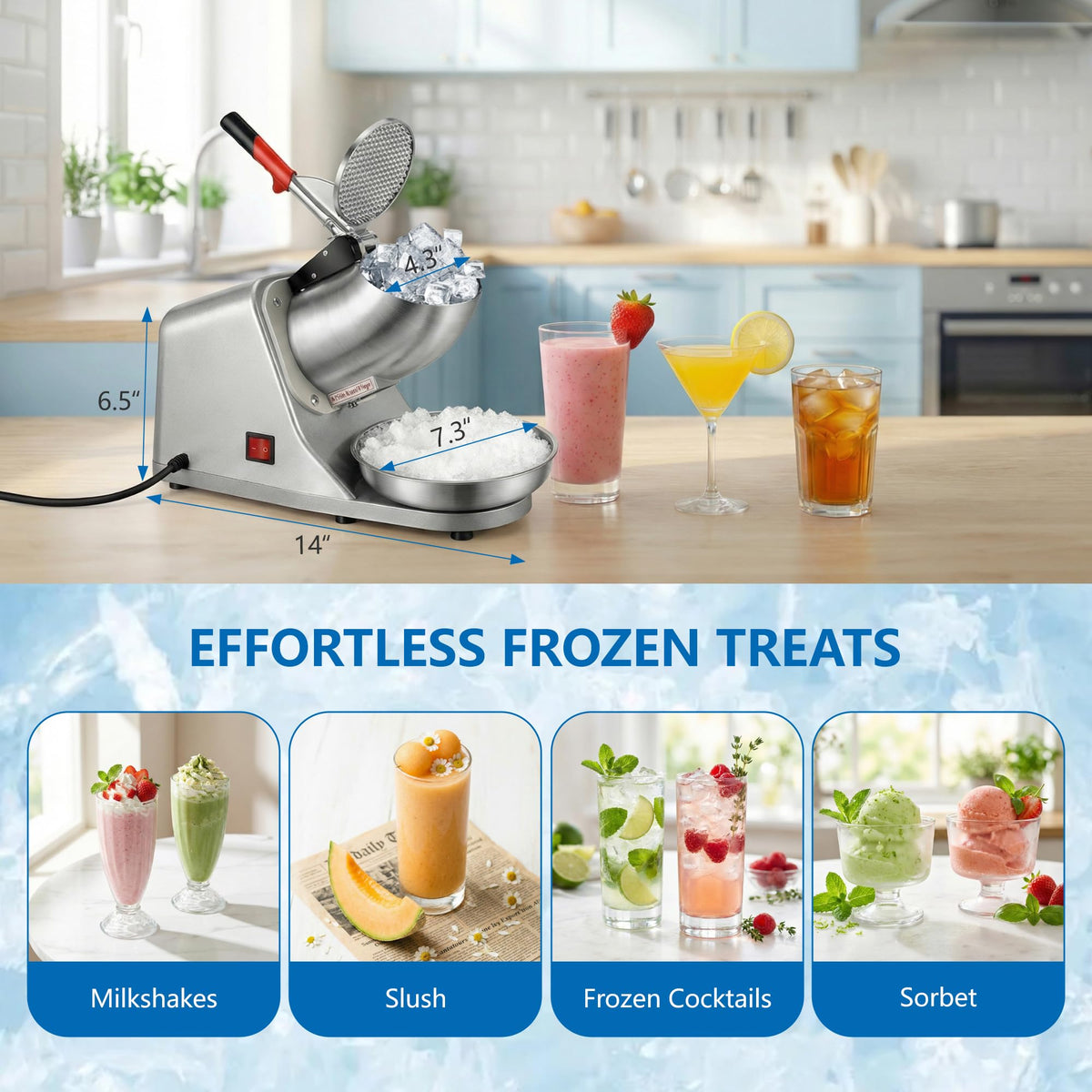 Electric Ice Crusher Shaved Ice Machine S904