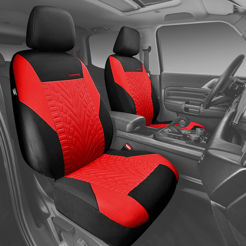 Car Seat Covers Full Sets Black Red H1486