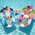 2 Pack Inflatable Pool Floats with Cup Holders M4449