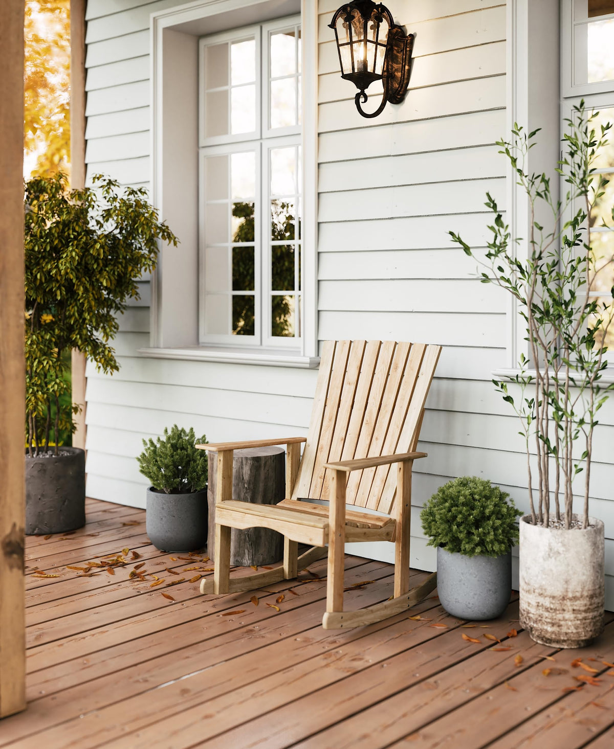 Unfinished Cedar Wood Rocking Chair D296843