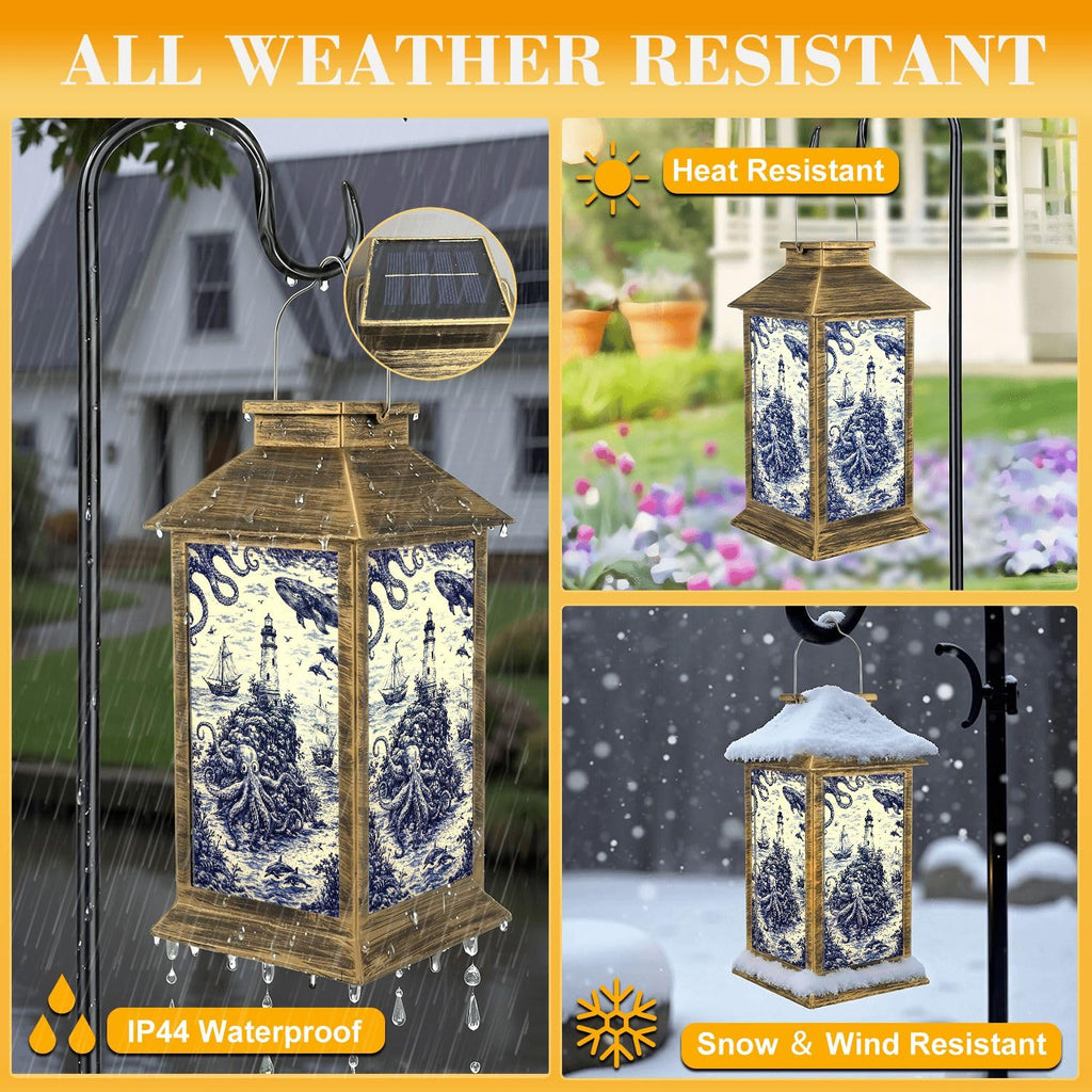 Blue Waterproof Solar Lantern O923