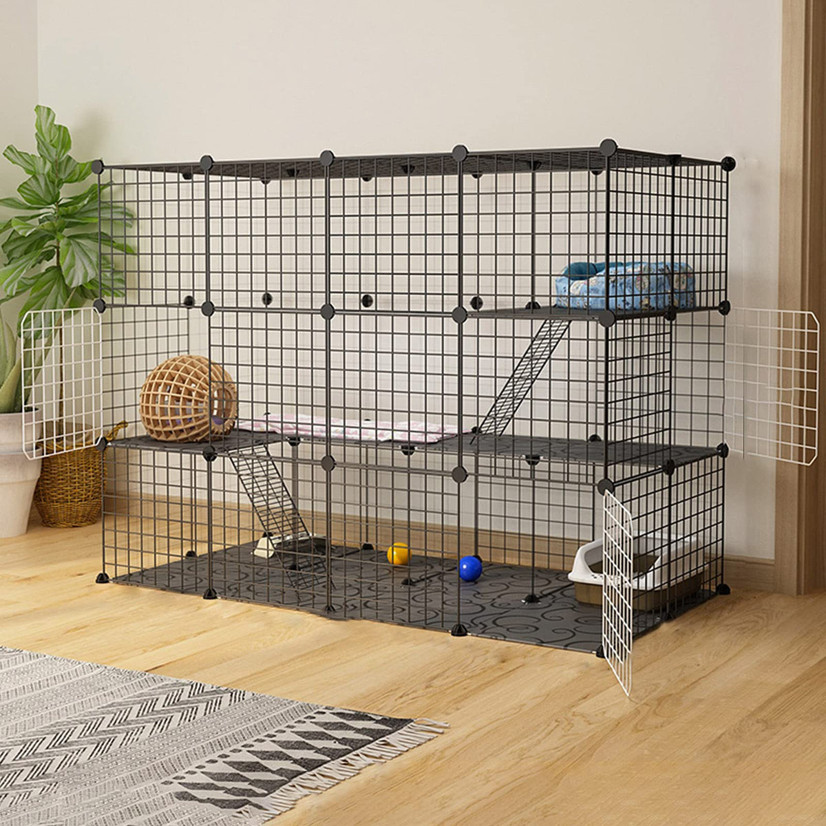Metal Wire Small Animal Cage 147 * 75 * 110cm R202893