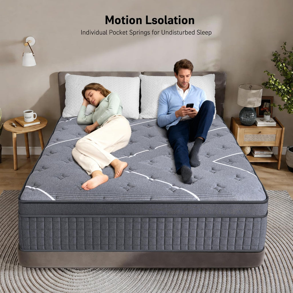 12 Inch Gel Memory Foam Hybrid Mattress B502