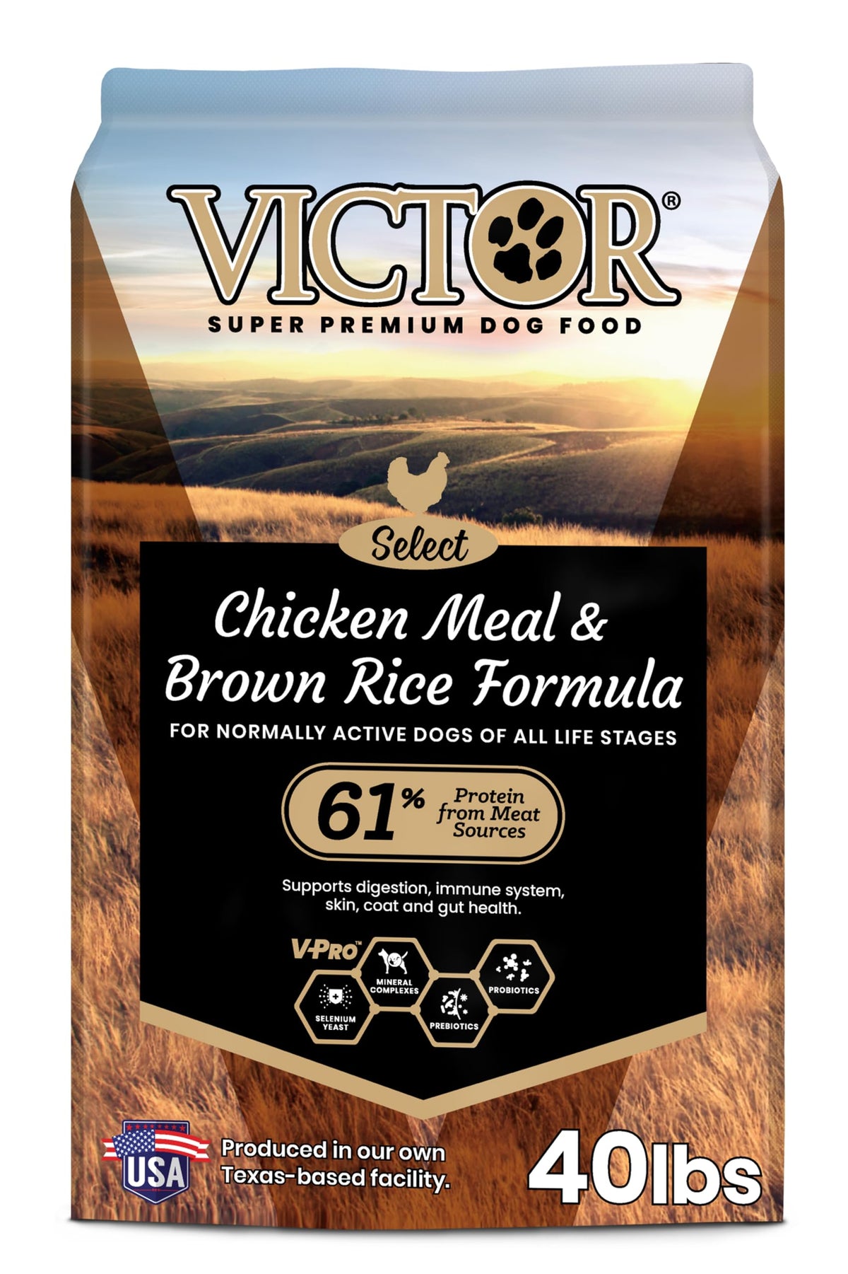 Chicken Meal & Brown Rice Formula Dry Dog Food, 40 lb V356312