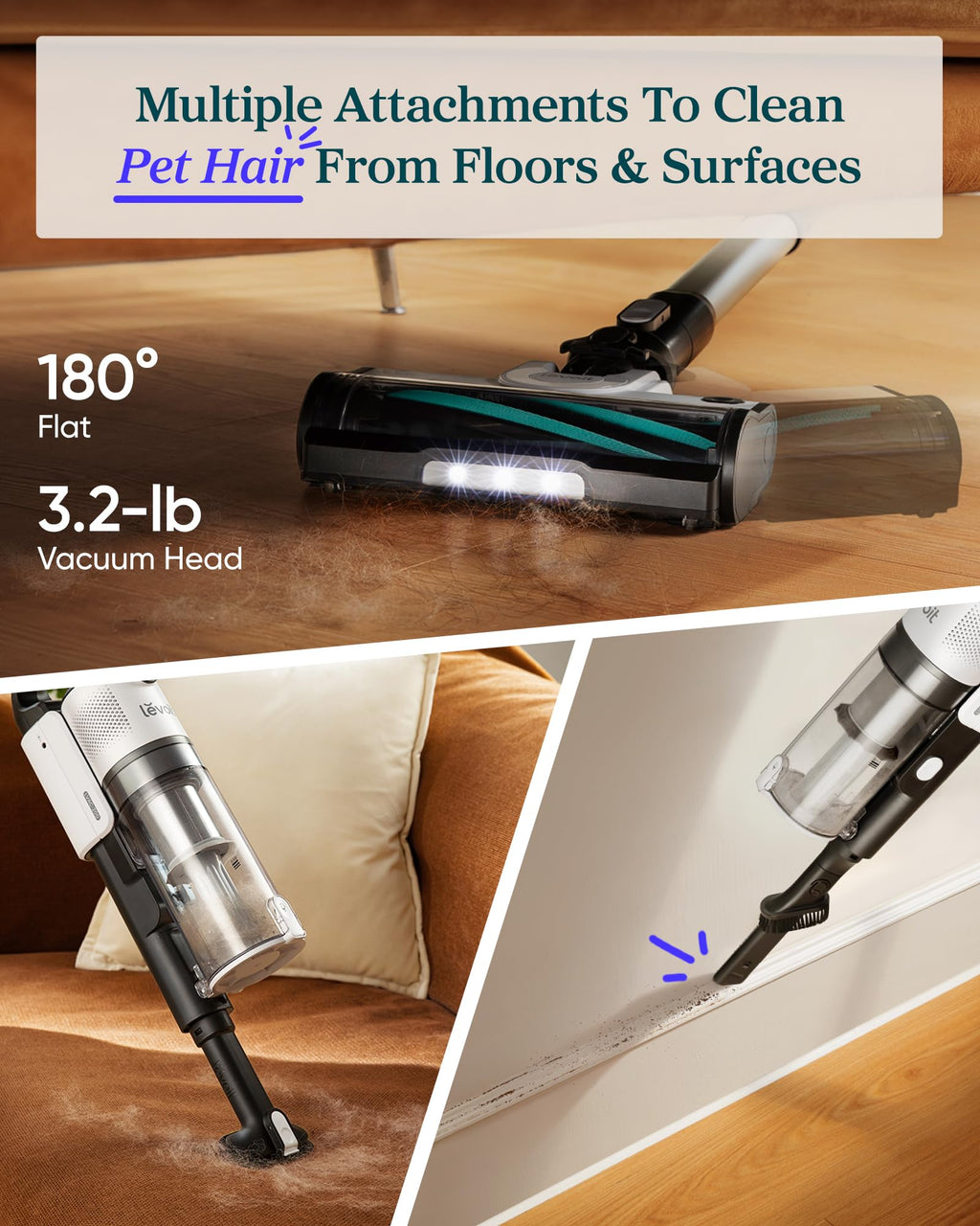 Cordless Vacuum Cleaner for Pet Hair U658