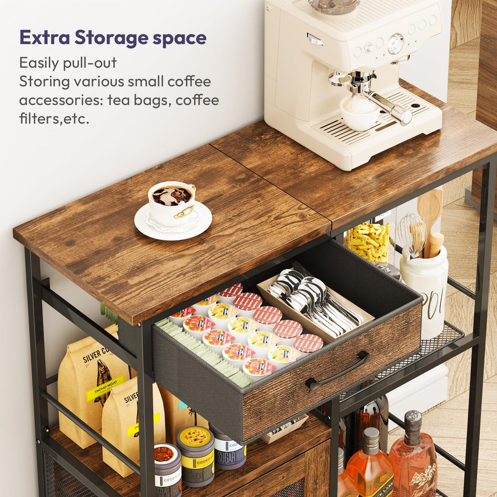 Coffee Bar Cabinet with Drawers B651635