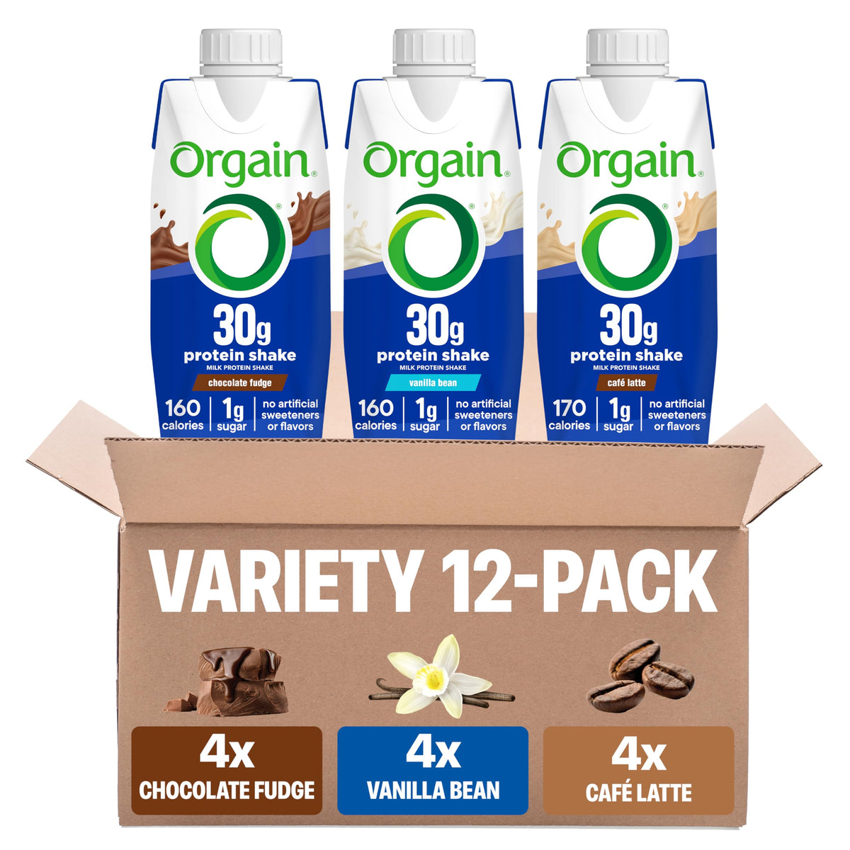 30g High Protein Dairy Shake, 5g BCAAs, 11 oz, 12pk U391734