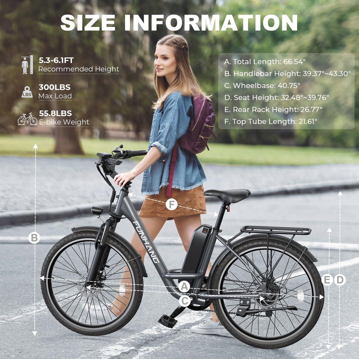 26" 1000W Electric Bike with 48V Battery, 7-Speed H57208
