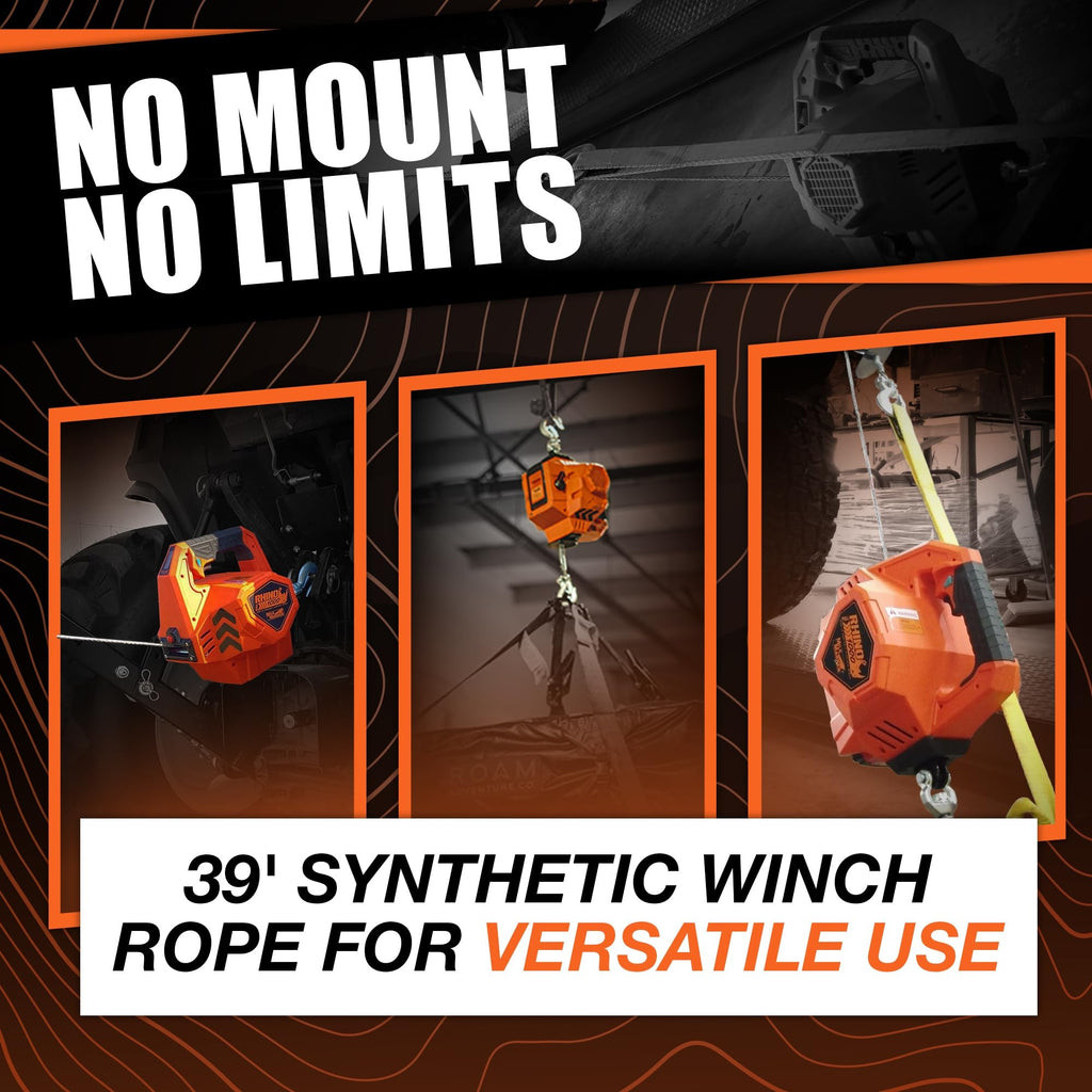 Portable Electric Winch with Synthetic Rope S7271