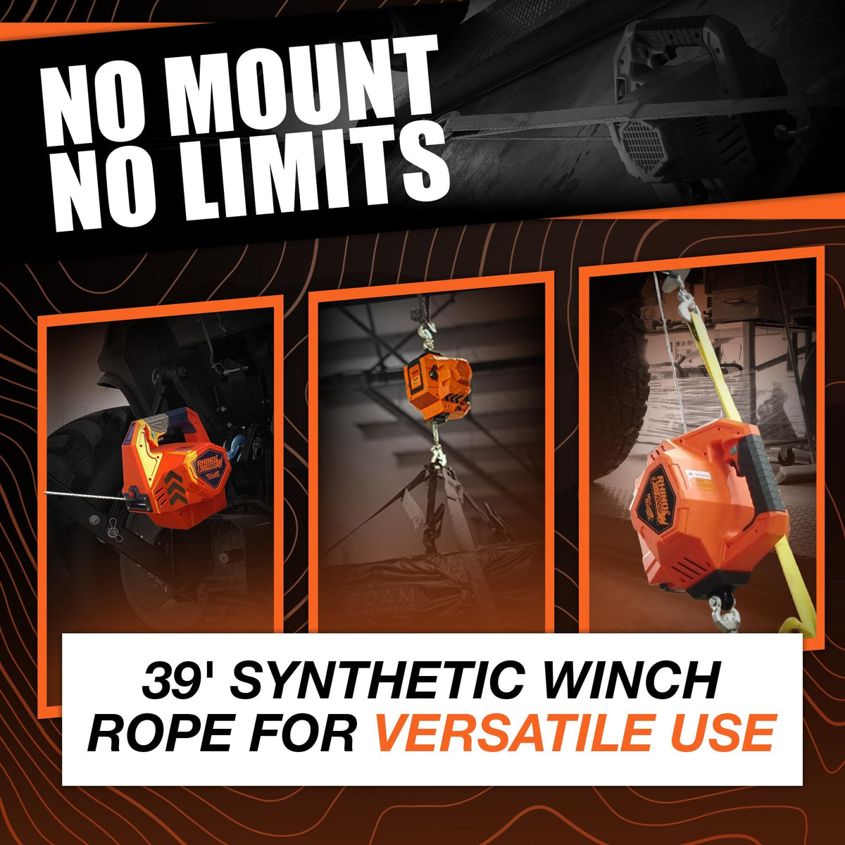 Portable Electric Winch with Synthetic Rope S7271